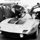 Federal German President Walter Scheel gets a ride in the V8 powered C111/II in 1974